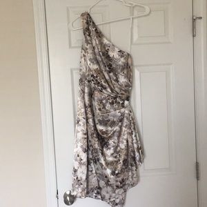 Floral one shoulder dress